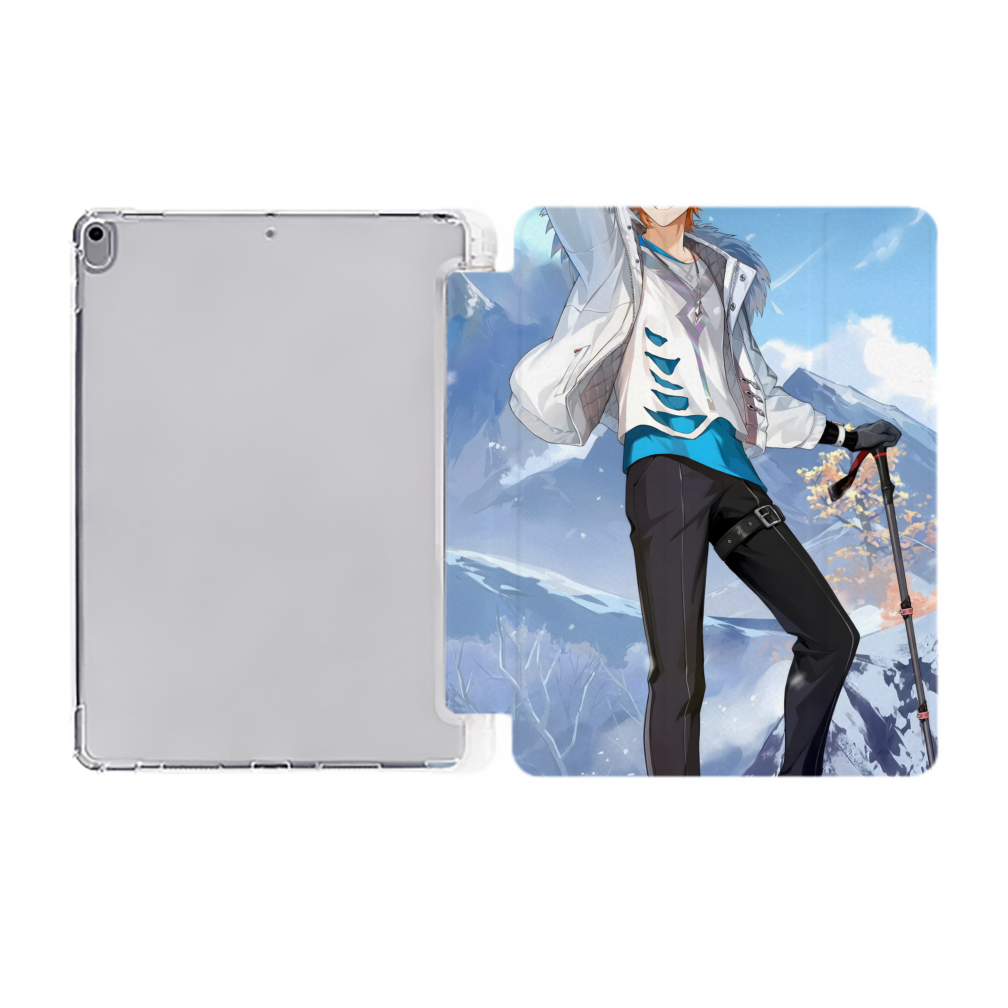 げんし神 genshin IPad ケース ペン収納付き 三つ折りスタンド PUレザー×シリコン 対応機種9.5/10.5/10.9インチ